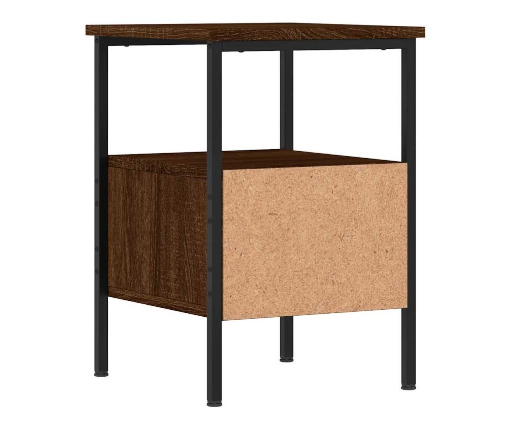 Noćni ormarići, 2 kom, smeđi hrast, 34x36x50 cm, konstruirano drvo - 9