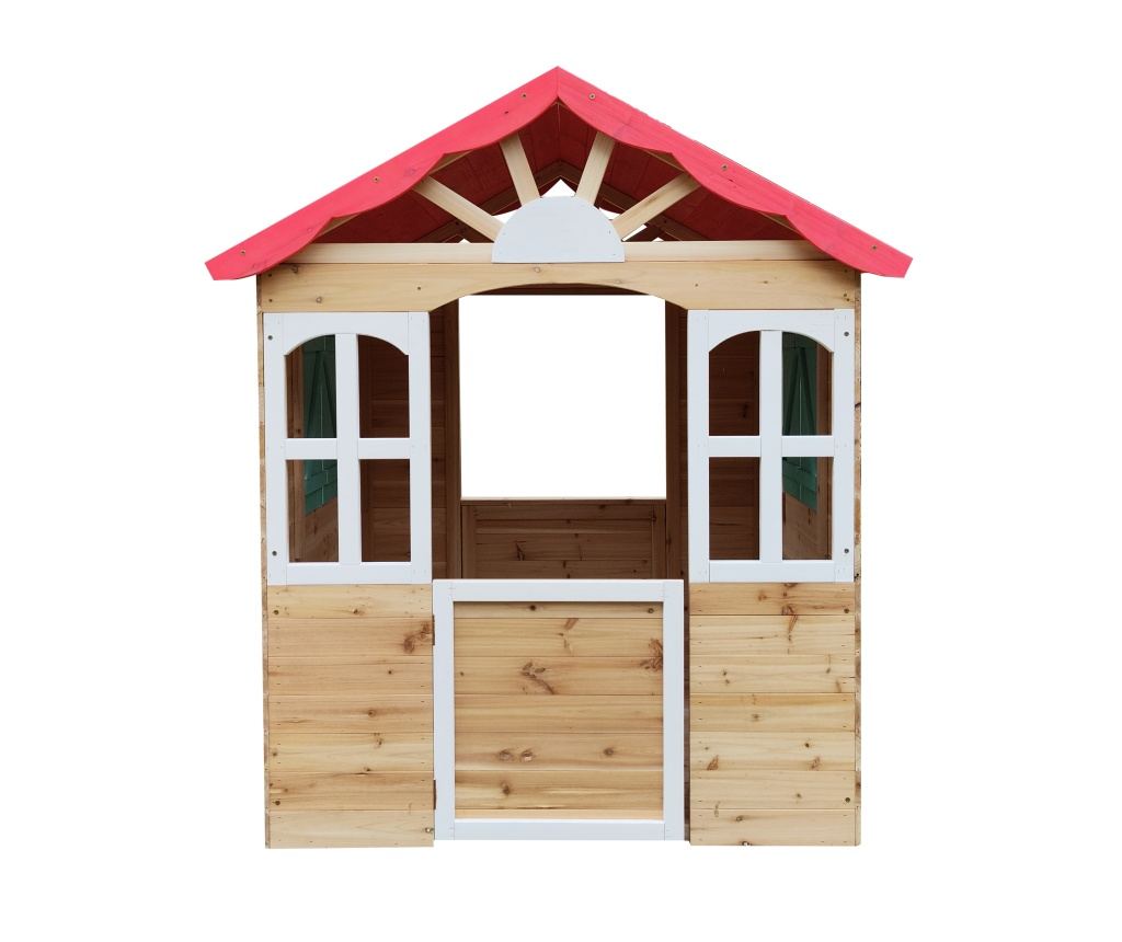 Детска дървена къщичка за игра на открито GINGER HOME – за двор и градина, 115×102×129 см - 12