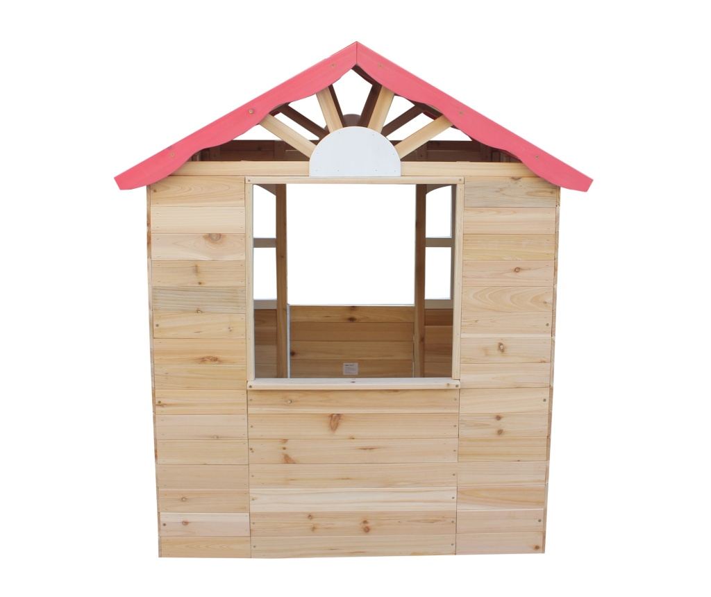 Детска дървена къщичка за игра на открито GINGER HOME – за двор и градина, 115×102×129 см - 13