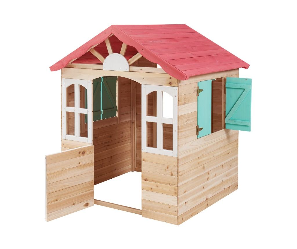 Детска дървена къщичка за игра на открито GINGER HOME – за двор и градина, 115×102×129 см - 4