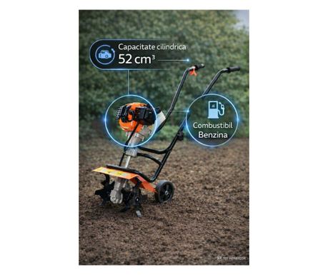 Motosapa pe benzina 52cc Kraft&Dele KD176, latime lucru 34cm