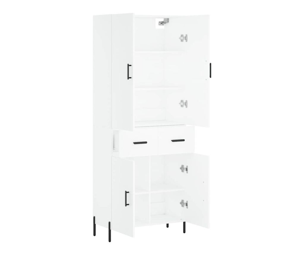 Visoki ormar, bijela, 69,5x34x180 cm, kompozitno drvo - 4