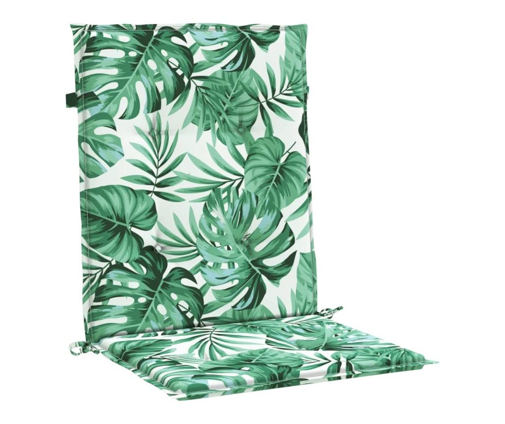 Jastuci za stolice niskog naslona, 4 kom, uzorak lišća, tekstil - 5