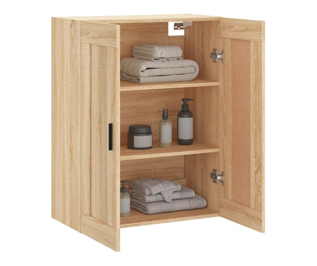 Zidna TV komoda, sonoma hrast, 69,5x34x90 cm, konstruirano drvo - 5