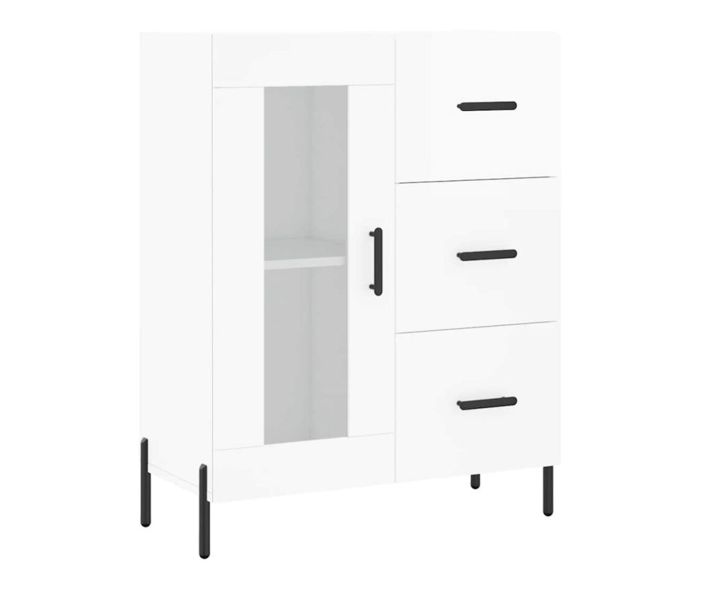 Komoda, visoki sjaj bijela, 69,5x34x90 cm, kompozitno drvo - 2