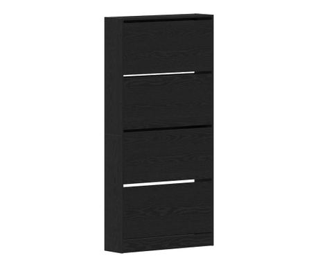 Ormar za cipele Crni hrast 80 x 21 x 163,5 cm Konstruirano drvo