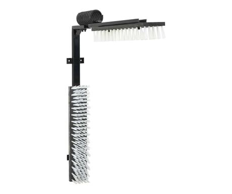 vidaXL Periile pentru vite Ajustabil Negru și Alb 84 x 10 x 91 cm PVC