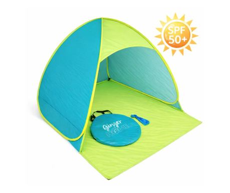 GINGER HOME Otroška pop-up šotorska uta z UV zaščito 50+ – lahka, zložljiva, za plažo in vrt, 165x150x110 cm