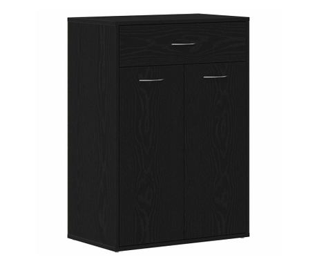 Polica za cipele Crni hrast 60 x 35 x 84 cm Konstruirano drvo