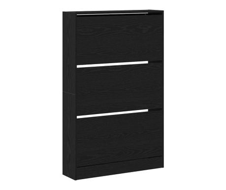 Ormar za cipele Crni hrast 80 x 21 x 125,5 cm Konstruirano drvo