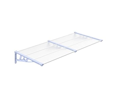 Nadstrešnica za vrata siva i prozirna 199 x 90 cm polikarbonat