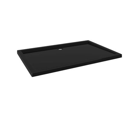 vidaXL Cădiță de duș dreptunghiulară din ABS, negru, 80x120 cm