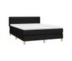 Box krevet s madracem, crni, 140x190 cm, tekstil thumbnail 3