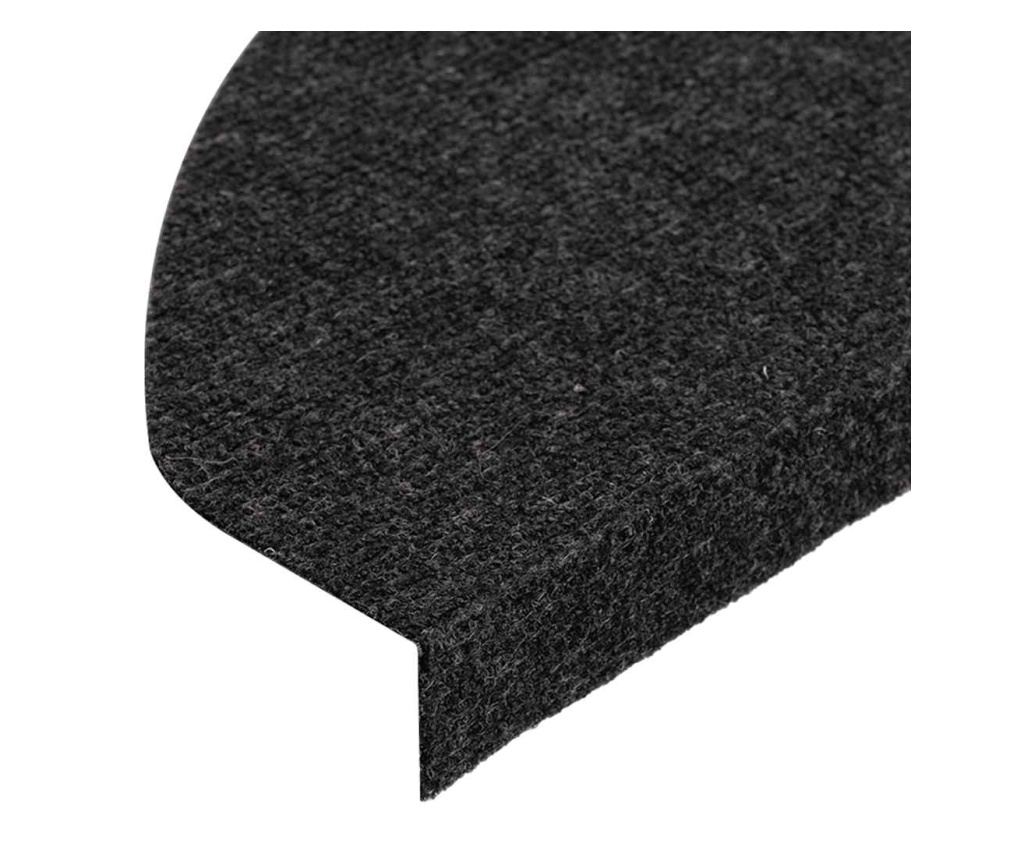 Самозалепващи стелки за стъпала, 20 бр, черни, 65x22,5x3,5 см - 7