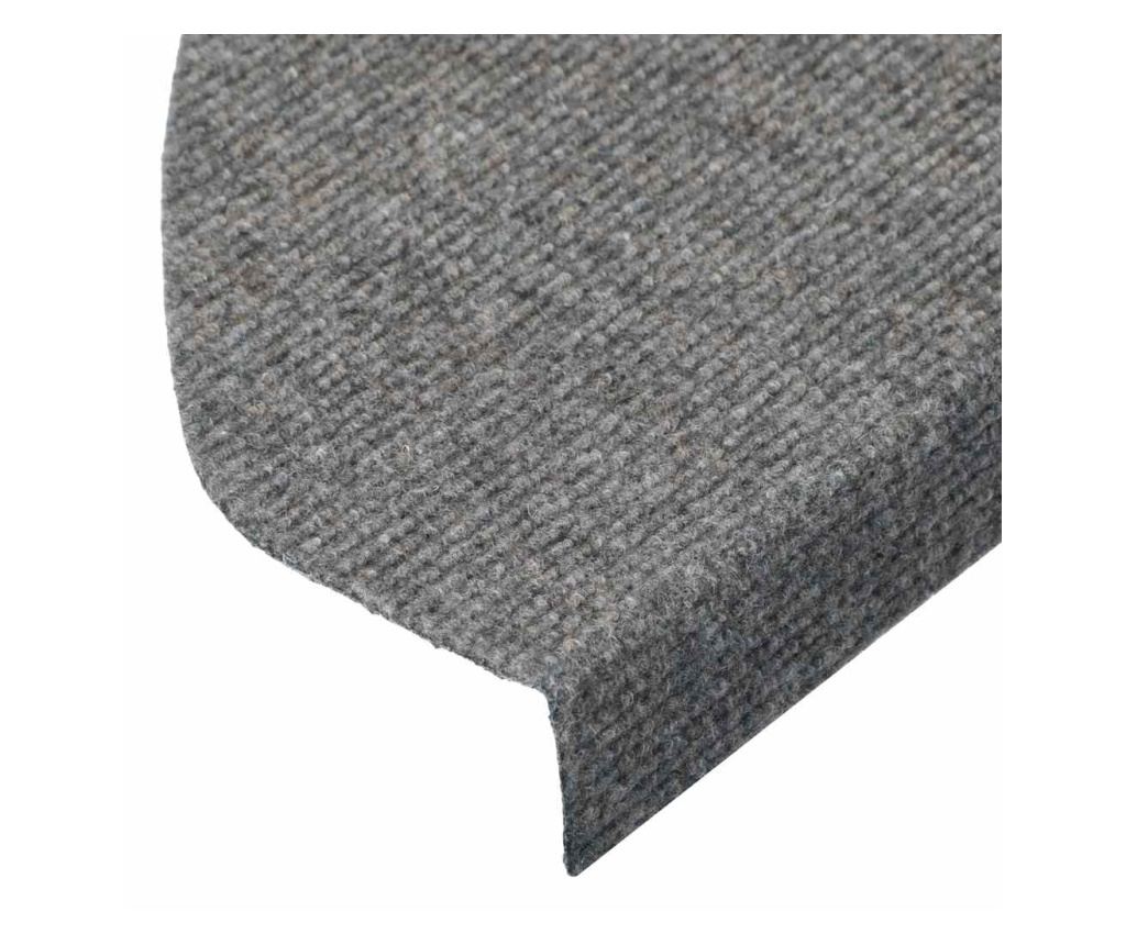 Самозалепващи стелки за стъпала, 30 бр, сиви, 65x22,5x3,5 см - 7