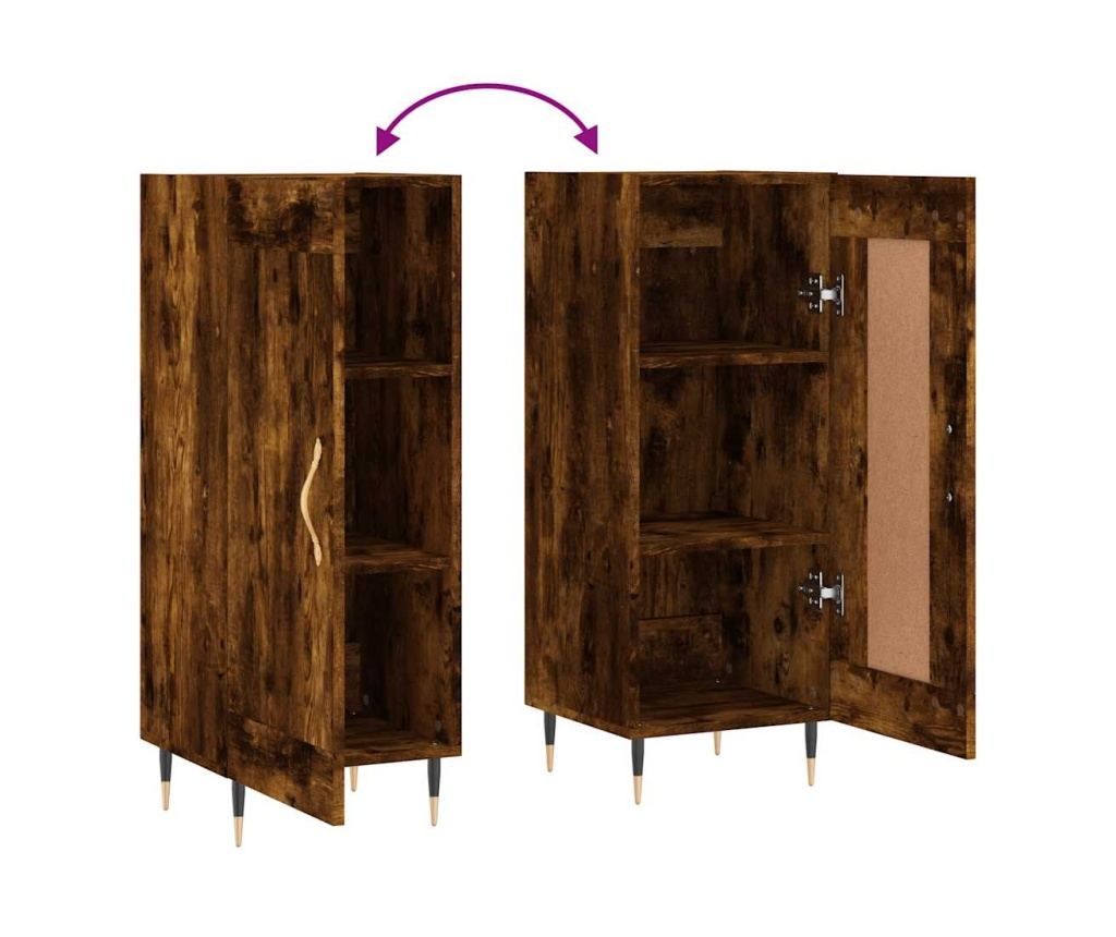 Ormarić, dimljeni hrast, 34,5x34x90 cm, kompozitno drvo - 9