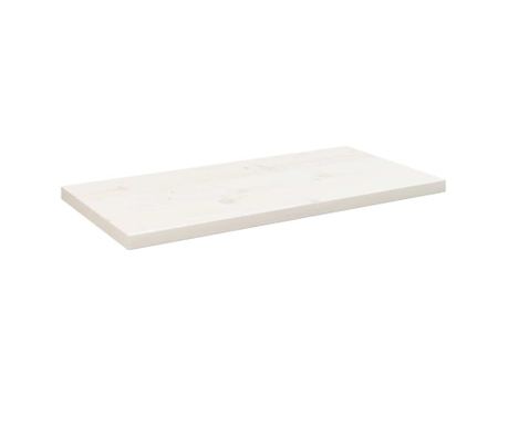 Ploča za stol bijela 80x40x2,5 cm masivna borovina pravokutna
