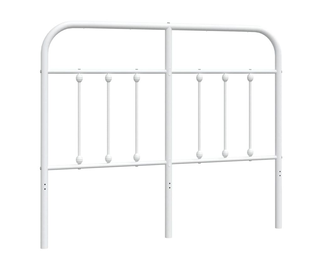 Metalni uzglavlje za krevet, bijelo, 120 cm - 2