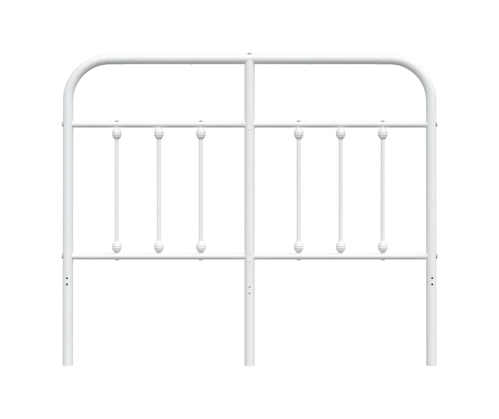 Metalni uzglavlje za krevet, bijelo, 120 cm - 4