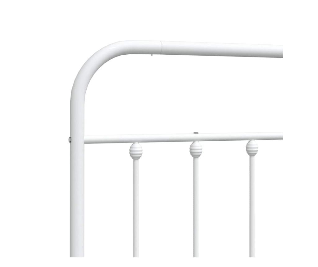 Metalni uzglavlje za krevet, bijelo, 120 cm - 6