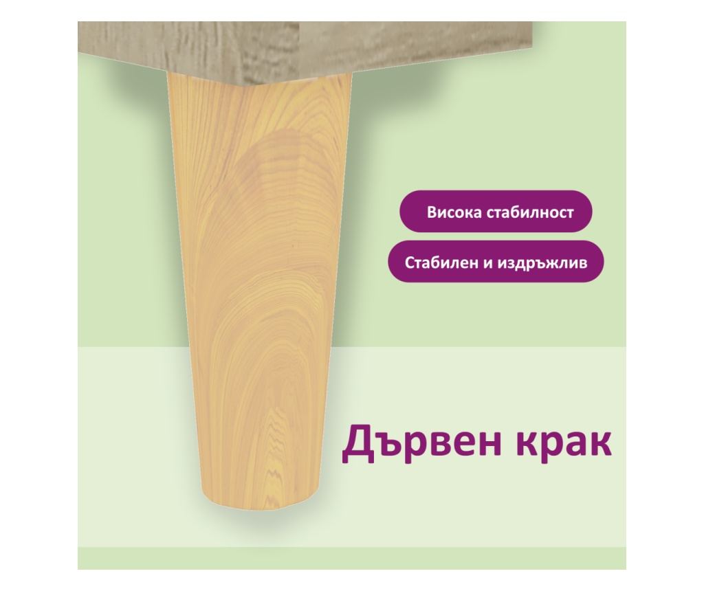 Нощно шкафче с крака от дърво масив, дъб сонома, 40x35x69 см - 10