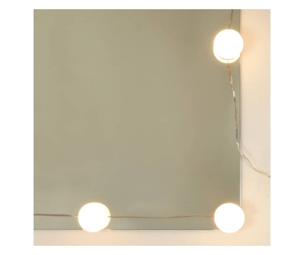 Toaletní stolek s LED osvětlením hnědý dub 90 x 42 x 132,5 cm - 10