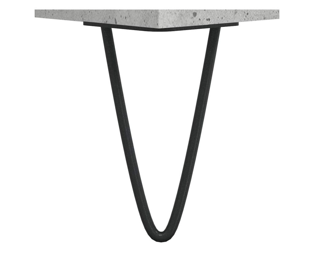 Komoda, siva beton, 40x35x70 cm, obrađeno drvo - 10