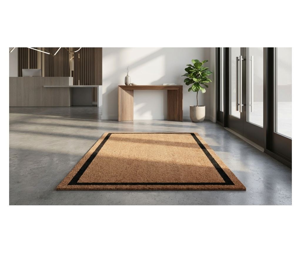 Naravna črna preproga za vhod 25x75x1,5 cm - 3