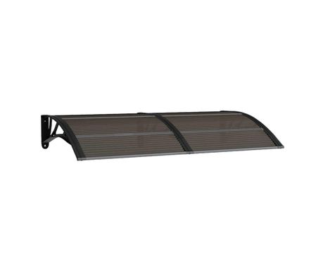 Nadstrešnica za vrata crna 350 x 75 cm polikarbonatna
