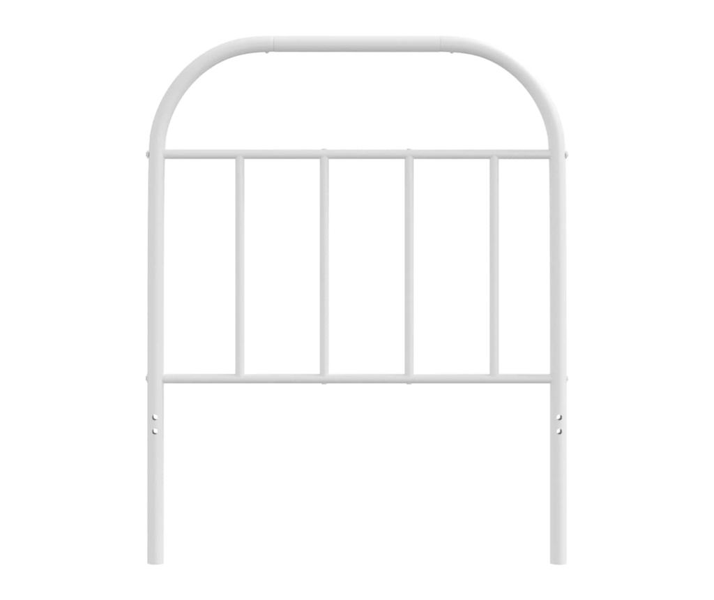 Metalni uzglavlje za krevet, bijelo, 75 cm - 4