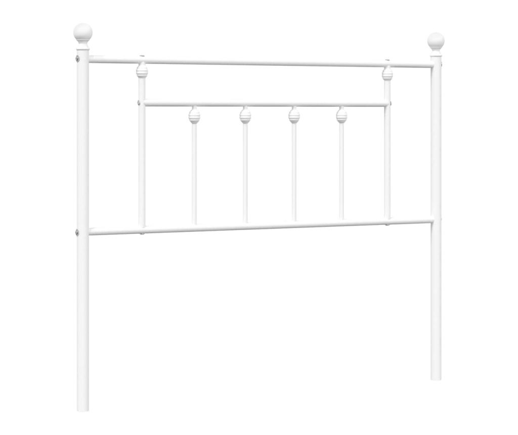 Metalni uzglavlje, bijelo, 100 cm - 2