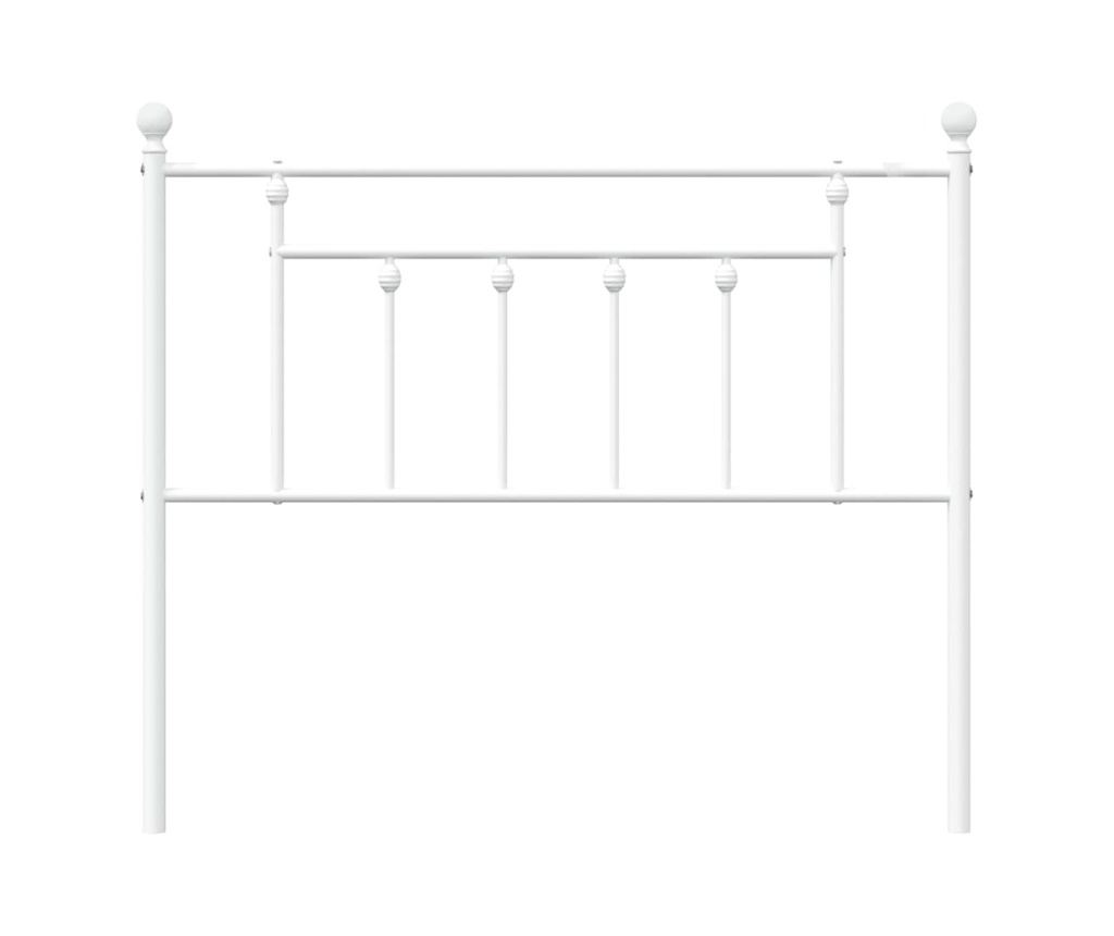 Metalni uzglavlje, bijelo, 100 cm - 4