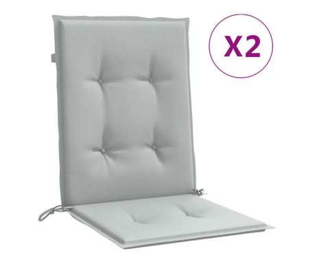 Jastuci za stolice 2 kom svjetlosivi 100x50x4 cm tkanina