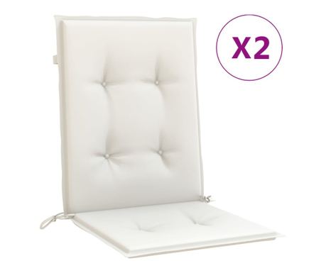 Jastuci za stolice 6 kom prošarano krem100x50x4 cm tkanina