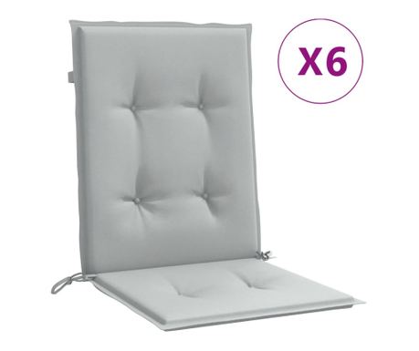 Jastuci za stolice 6 kom svjetlosivi 100x50x4 cm tkanina