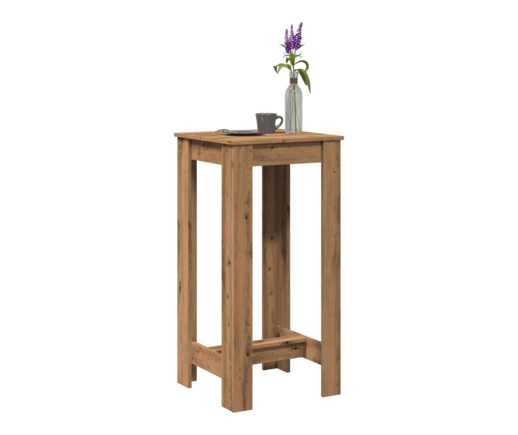 Barový stůl dub artisan 51 x 50 x 103,5 cm kompozitní dřevo - 2