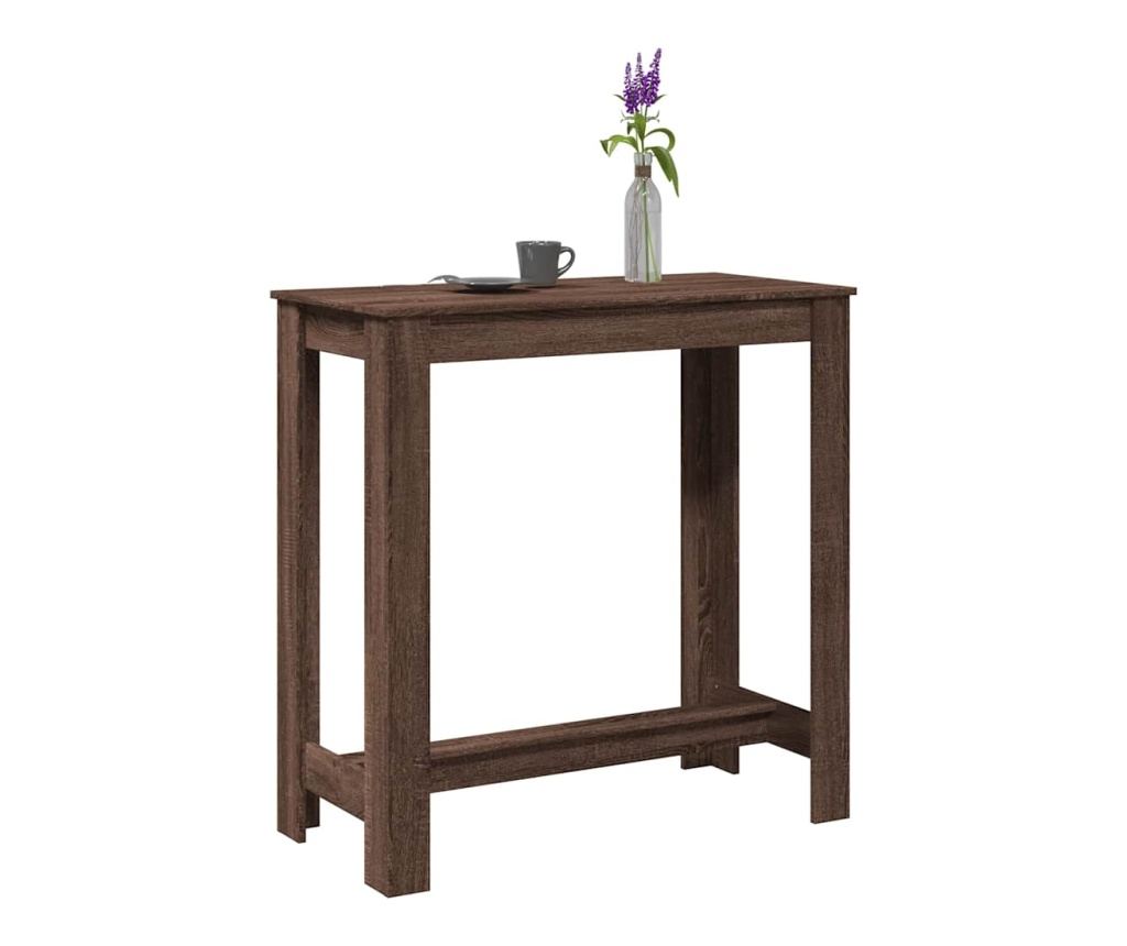 Barový stůl hnědý dub 102 x 50 x 103,5 cm kompozitní dřevo - 2