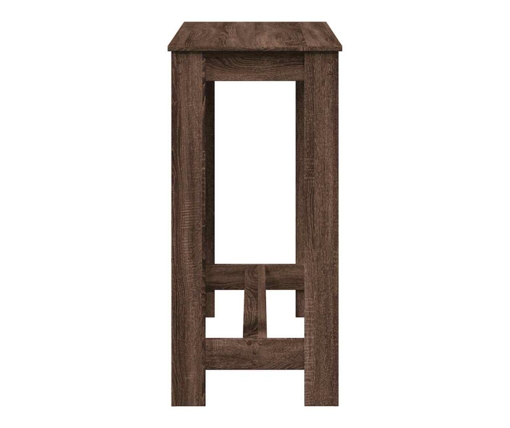 Barový stůl hnědý dub 102 x 50 x 103,5 cm kompozitní dřevo - 6