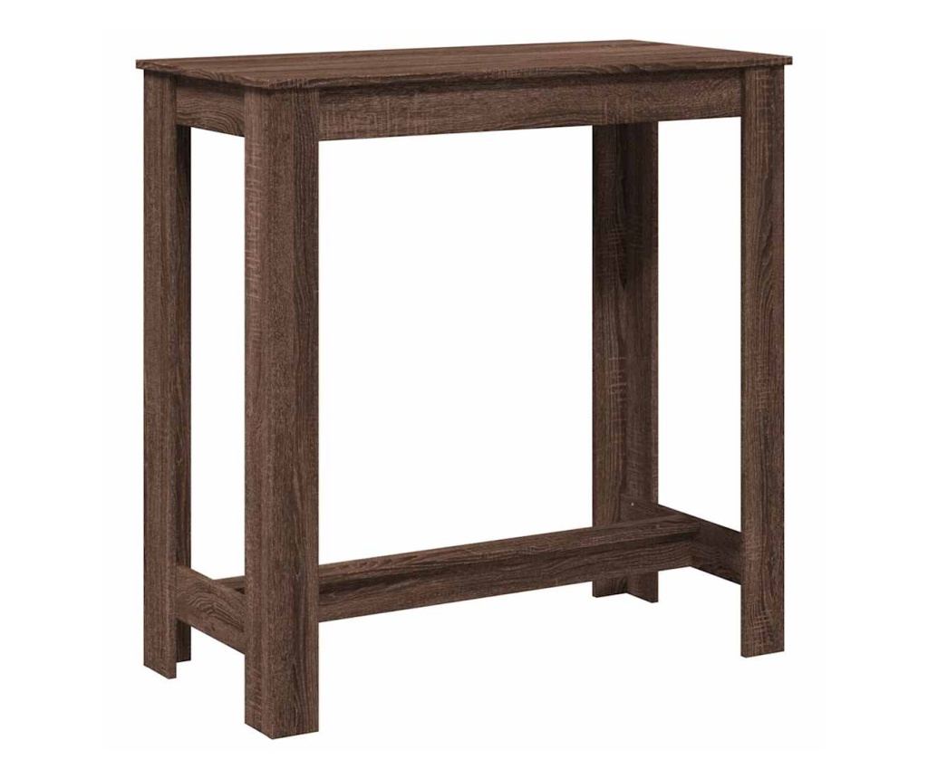 Barový stůl hnědý dub 102 x 50 x 103,5 cm kompozitní dřevo - 5