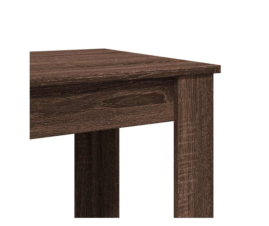 Barový stůl hnědý dub 102 x 50 x 103,5 cm kompozitní dřevo - 7