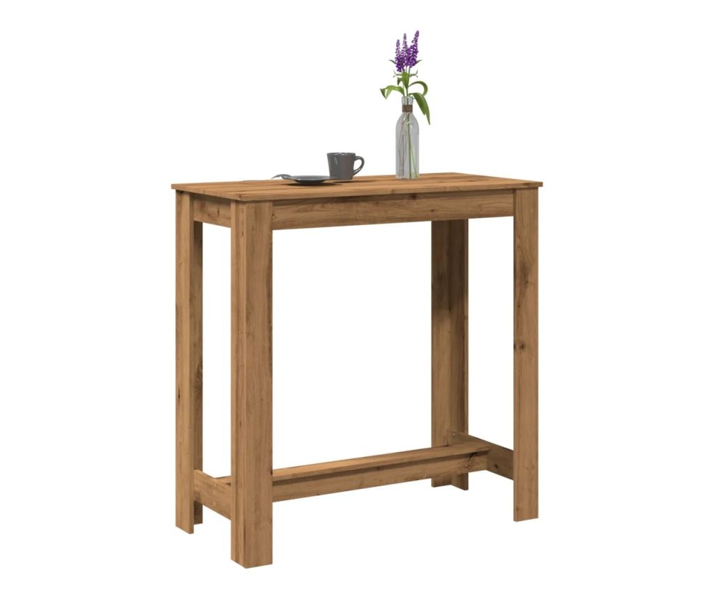 Barový stůl dub artisan 102 x 50 x 103,5 cm kompozitní dřevo - 2