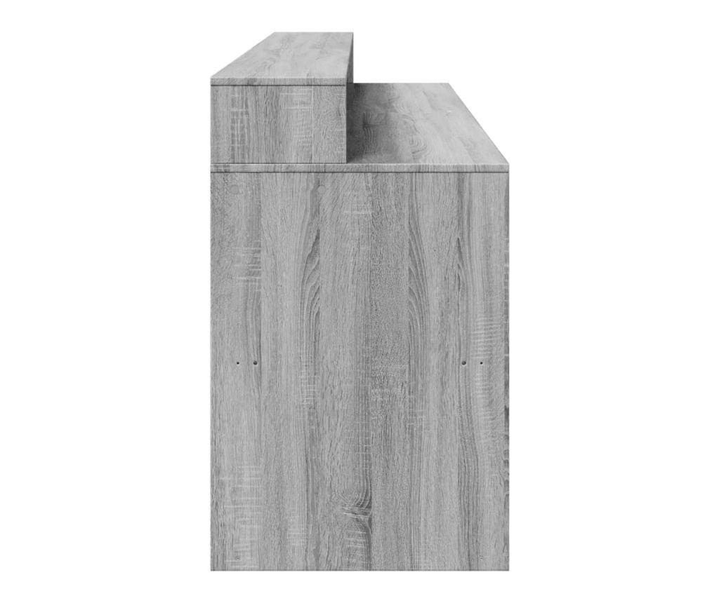 Psací stůl s LED šedý sonoma 200 x 55 x 91 cm kompozitní dřevo - 8