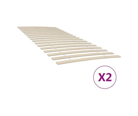 Zamjenske letvice za krevet s 34 letvice 2 kom 100x200 cm