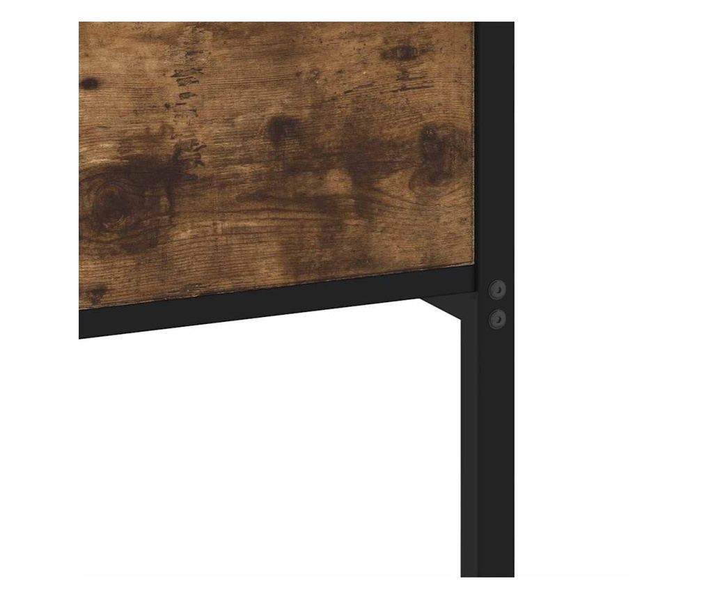 Kovový rám postele bez matrace kouřový dub 140 x 190 cm - 8