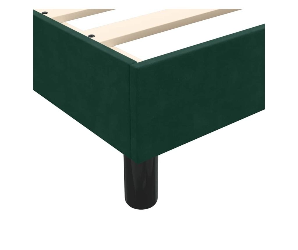 Box Spring легло без матрак Тъмнозелено 180x220 cm кадифе - 8