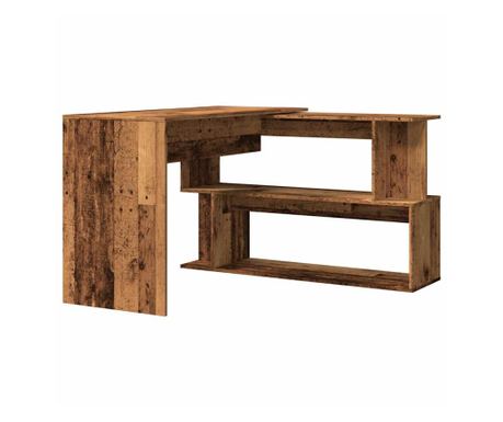 Kutni radni stol staro drvo 200,5x50x76 cm konstruirano drvo