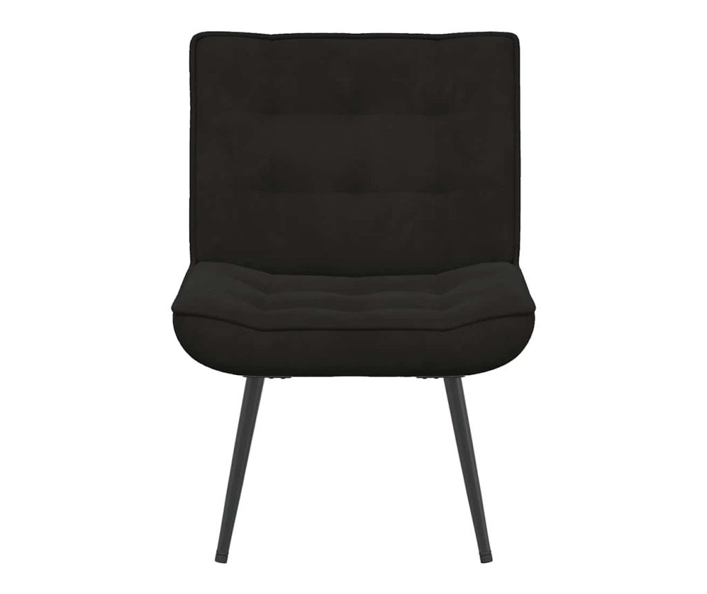 Релаксиращ стол черен 64x74x84 cm кадифе - 4