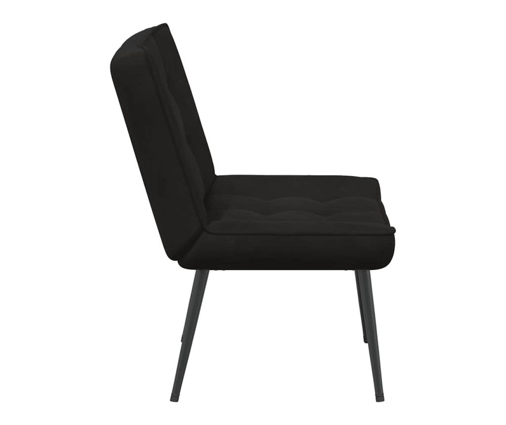 Релаксиращ стол черен 64x74x84 cm кадифе - 5