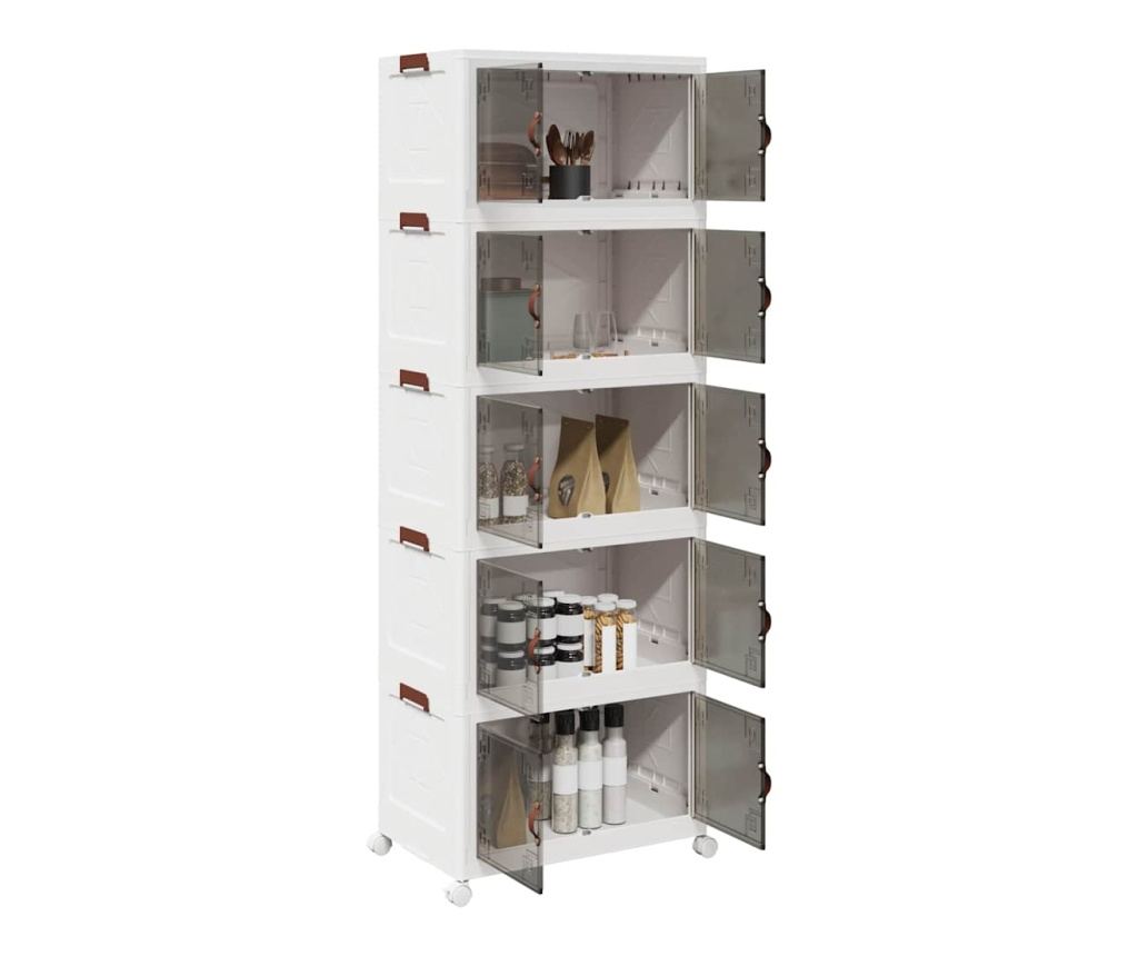 Кутия за съхранение с колела на 5 нива 75 L 64x40x179 cm - 2