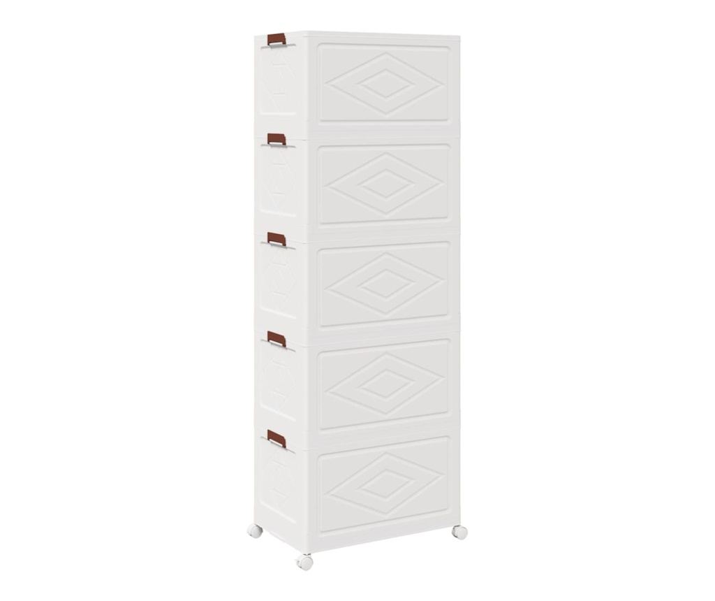 Кутия за съхранение с колела на 5 нива 75 L 64x40x179 cm - 7